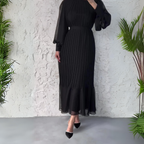 Hazel - Pleated Elegant Dress