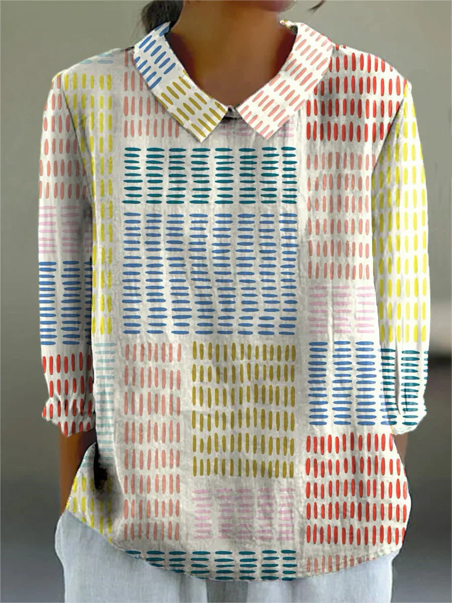 Daisy Colorblock Dash Blouse